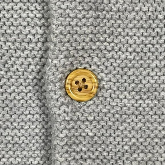 Little Planet Baby Grey Button Up Hooded Knit Sweater 6m Cardigan - Picture 3 of 6
